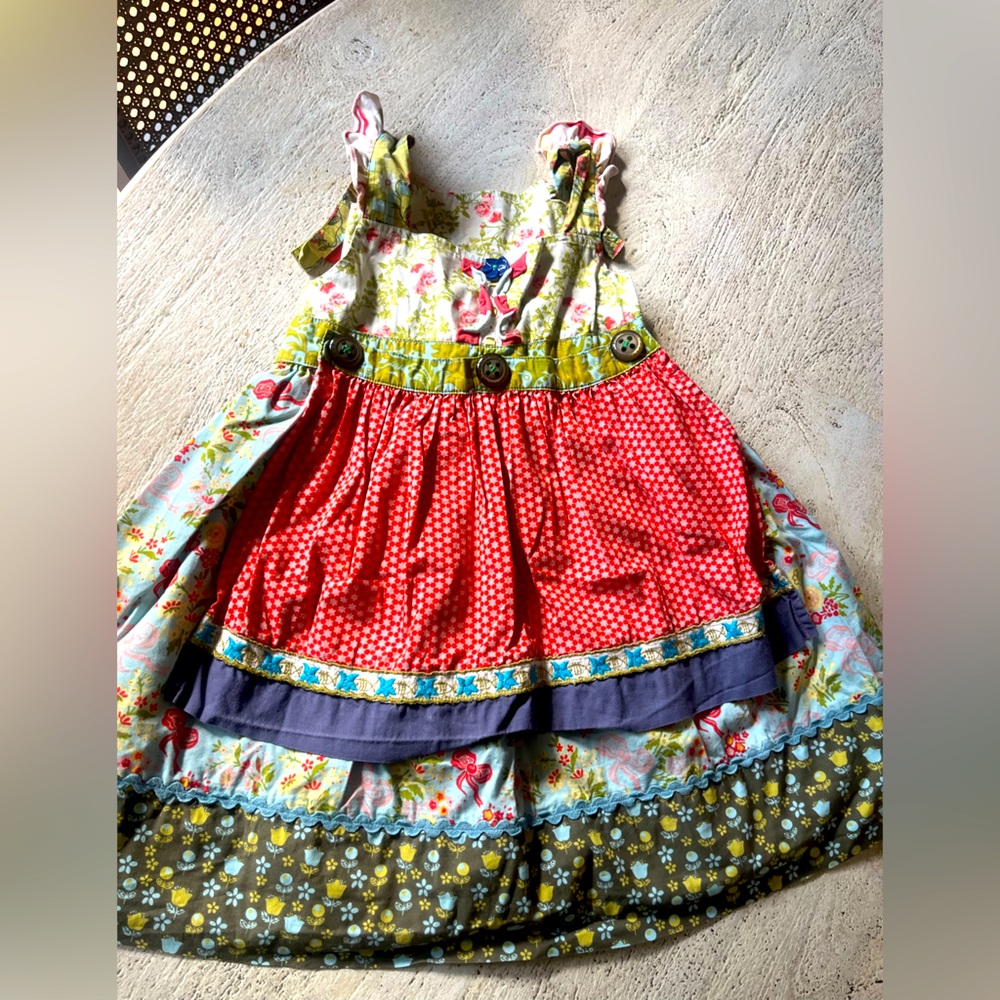 Matilda Jane Floral and Polka Dot Kids Dress size 4